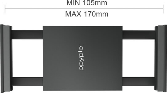 фото габаритных размеров зажима смартфона PPYPLE Dash-N7